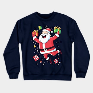 Pop Art Merry Santa: A Colorful and Cheerful Christmas Illustration Crewneck Sweatshirt